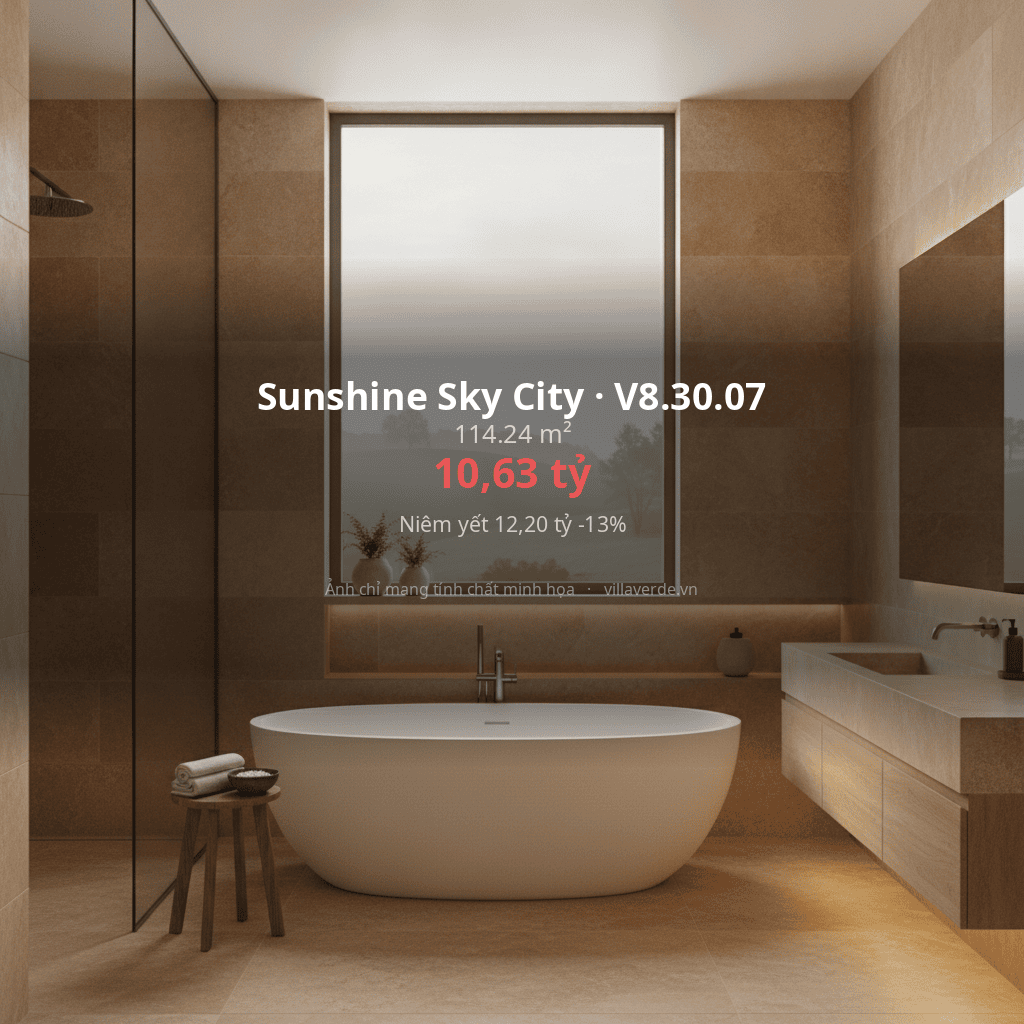 Căn hộ 3 phòng ngủ V8.30.07 - Sunshine Sky City 4 Sunshine Sky City · V8.30.07 - ảnh nội thất - 114.24 m²
