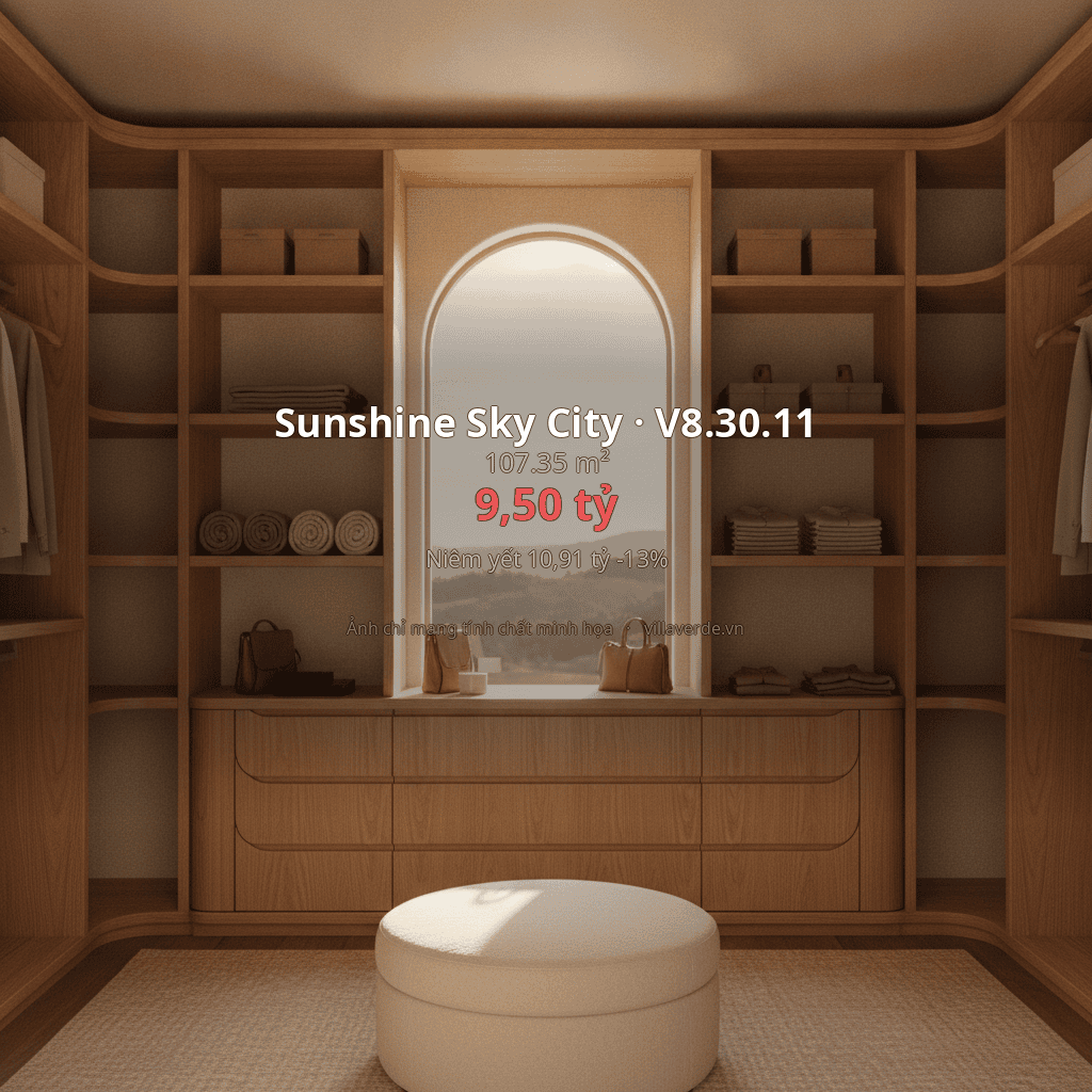 Căn hộ 2+ phòng ngủ V8.30.11 - Sunshine Sky City 2 Sunshine Sky City · V8.30.11 - ảnh nội thất - 107.35 m²