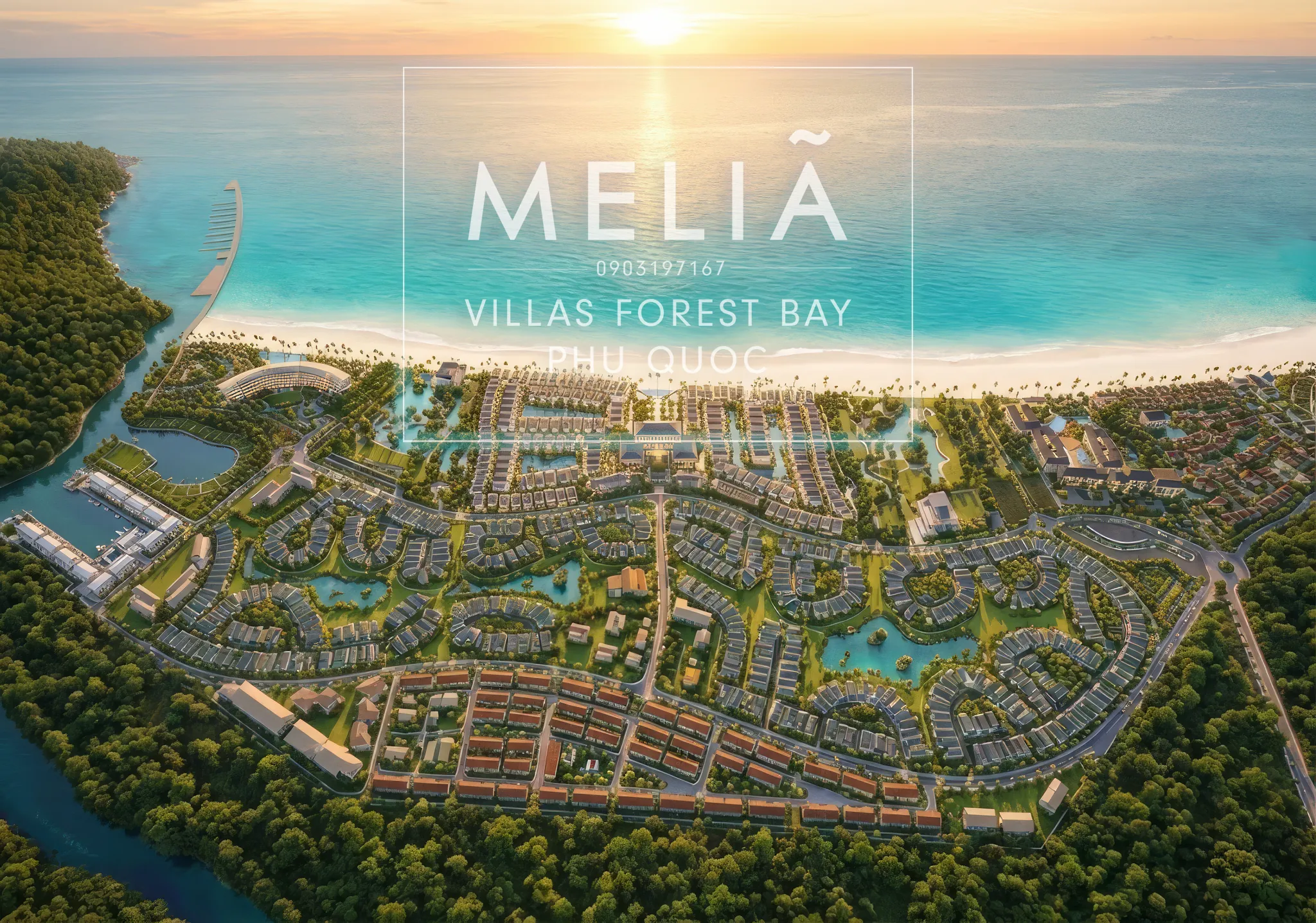 Phối cảnh dự án The Melia Villas Forest Bay Phú Quốc do Cityland Group làm chủ đầu tư