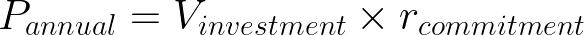 Công thức tính lợi nhuận cam kết hàng năm