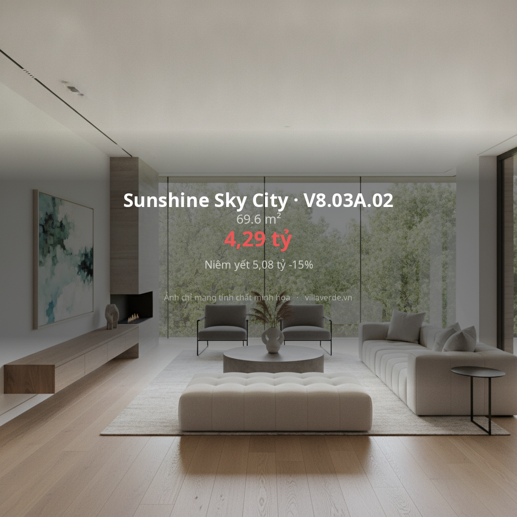 Căn hộ VP phòng ngủ V8.03A.02 - Sunshine Sky City 1 Sunshine Sky City · V8.03A.02 - ảnh nội thất - 69.6 m²