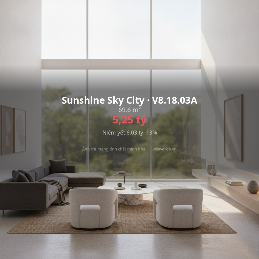 Căn hộ V8.18.03A dự án Sunshine Sky City 1 Sunshine Sky City · V8.18.03A - ảnh nội thất - 69.6 m²